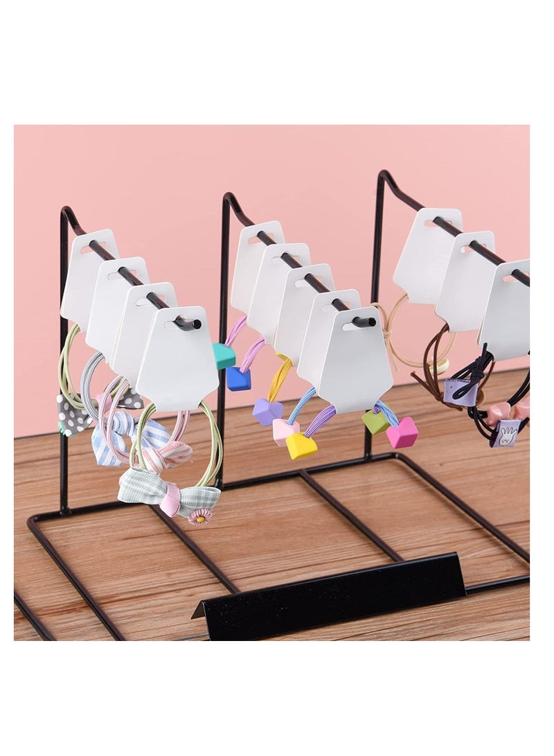 SYOSI Necklace Display Cards, Jewelry Display Cards, Bracelet Card Holder Blank Kraft Paper, Price Tags Hang Tags Card for PackagingNecklaces, Bracelets, Keychains, Hair Ties 200Pcs White - Image 2