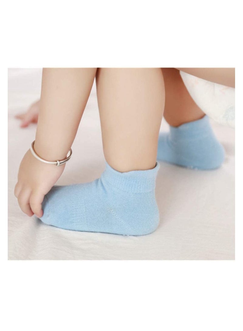 SYOSI 6 Pairs Grips Ankle Socks for Toddler Non Slip for Kids Low Cut Anti Skid Floor Socks for 1 to 3 Years Baby Boys and Girls - Image 4