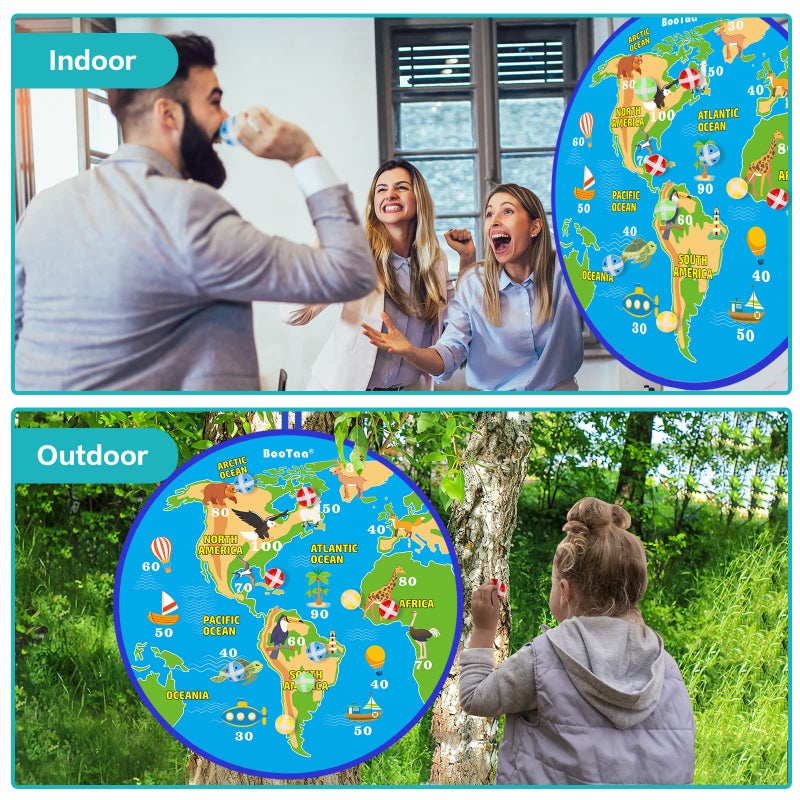 Bootaa 29" Large Dart Board for Kids, BooTaa Kids Dart Board with 12 Sticky Balls, Boys Toys, Indoor/Sport Outdoor Fun Party Play Game Toys, Birthday Gifts for 3 4 5 6 7 8 9 10 11 12 Year Old Boys Girls - Image 3