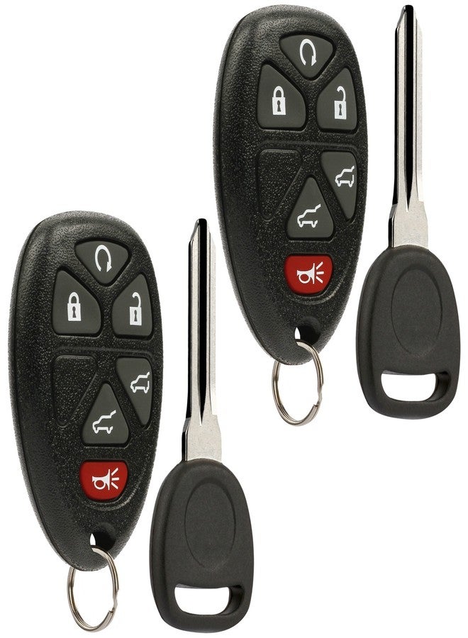 USARemote Car Key Fob Keyless Entry Remote with Ignition Key fits Chevy, Cadillac, GMC (OUC60270, OUC60221), Set of 2 - Image 1