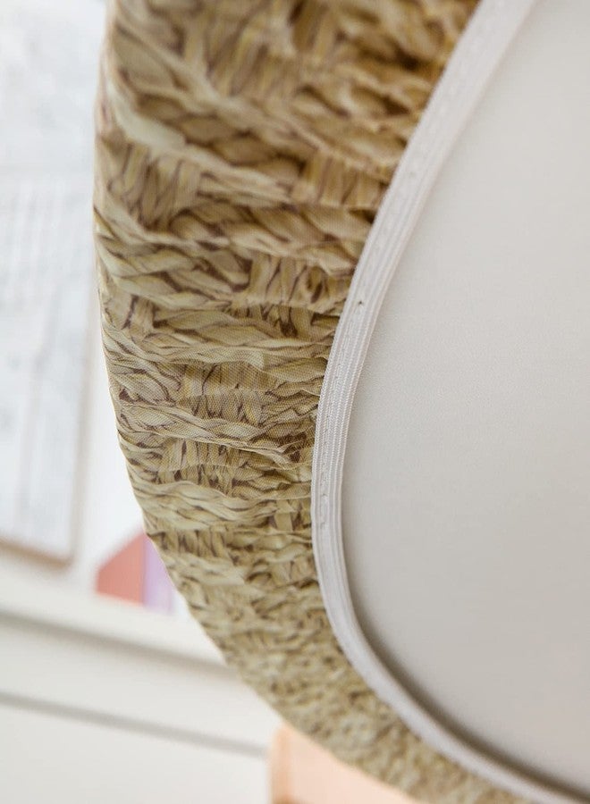 Pioggia مفرش طاولة بيضاوي الشكل من الفينيل من بيوجيا، مزود ببطانة من الفلانيل، مصنوع من قماش مطاطي، مقاوم للماء والزيوت، غطاء طاولة بلاستيكي، مناسب لطاولات بمقاس يصل إلى 48 × 68 بوصة. - Image 4