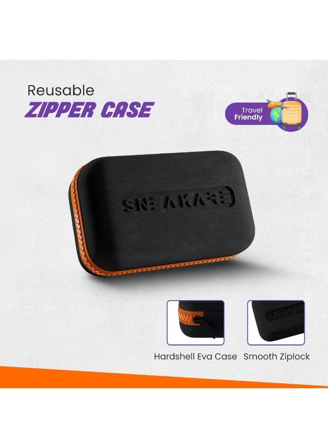 SNEAKARE Travel Shoe Cleaning Kit 100ML | Portable Sneaker Cleaner Kit with 100ML Shoe Cleaning Solution & Medium Bristle Brush | White Shoe Cleaner for Sneakers, Canvas, Leather & Sports Shoes - Image 4