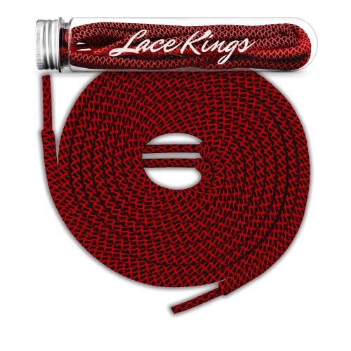 Lace Kings رباط أحذية كينغز الدائري (أحمر/أسود - 36 بوصة) - Image 1