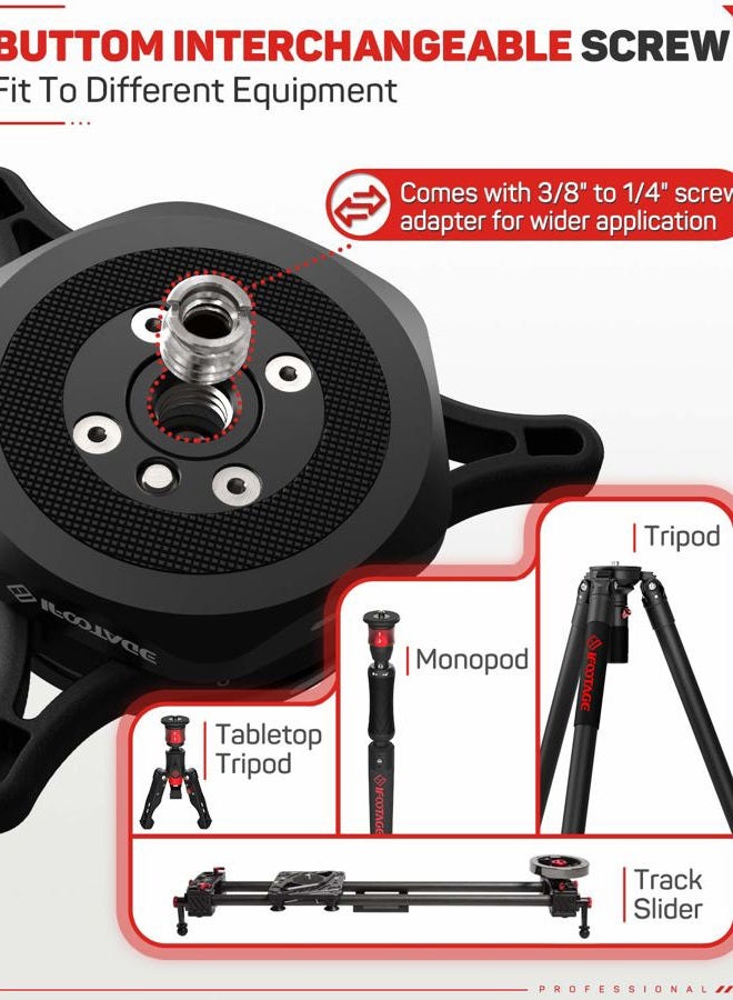 Ifootage Quick Release Plate Seastar Q1S, Upgrade Camera Quick Connect Tripod Mount Compatible with Canon, Nikon, Sony DSLR Camcorder Video Photography, Ball Head,Tripod, Monopod, Slider etc - Image 4