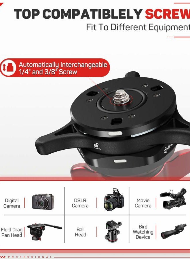 Ifootage Quick Release Plate Seastar Q1S, Upgrade Camera Quick Connect Tripod Mount Compatible with Canon, Nikon, Sony DSLR Camcorder Video Photography, Ball Head,Tripod, Monopod, Slider etc - Image 3