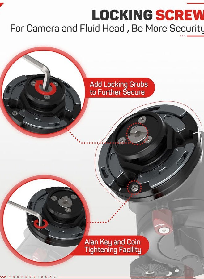 Ifootage Quick Release Plate Seastar Q1S, Upgrade Camera Quick Connect Tripod Mount Compatible with Canon, Nikon, Sony DSLR Camcorder Video Photography, Ball Head,Tripod, Monopod, Slider etc - Image 5