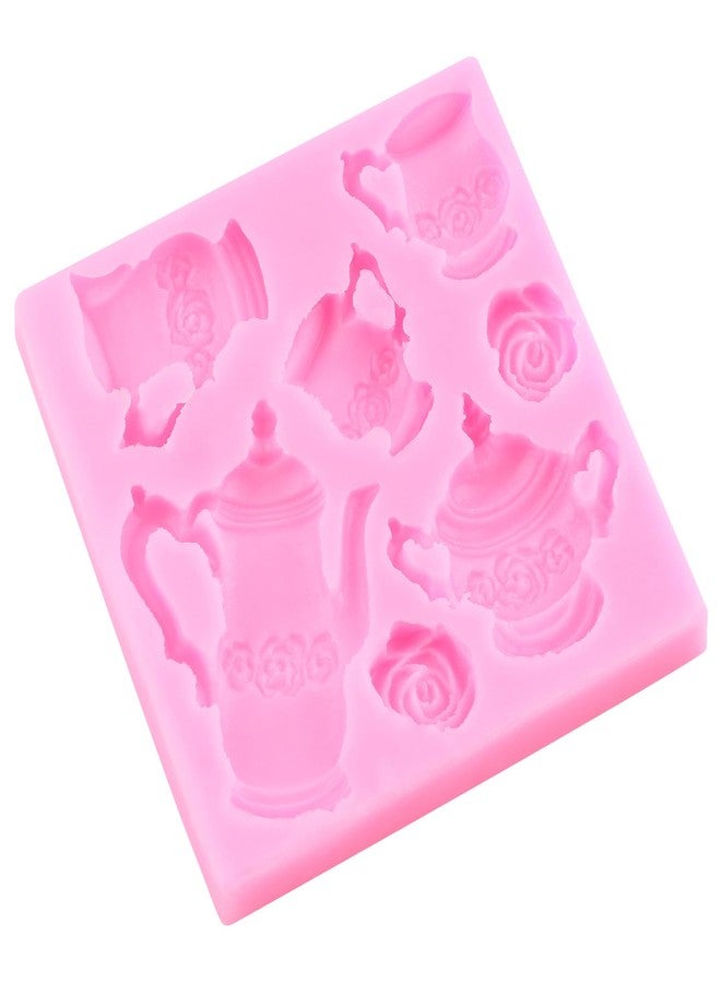 RFGHAC Teapot and Teacup Fondant Mold Teapot Silicone Molds for Cake Decorating Cupcake Topper Chocolate Candy Sugar Gum Paste Set Of 2 - Image 4