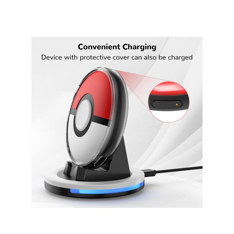 SOLARAE Charging Station Compatible GO Plus + 2023, Charging Dock with Display Light, for  Charging Station Charger with Display Light Compatible with Poke Ball GO Plus Plus Accessories - Image 3