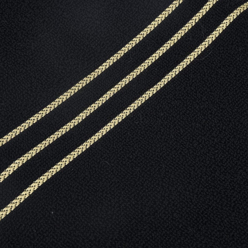 TIQH منشفة يد، صالة رياضية وتمارين من قطن عضوي 400 GSM سميكة وفاخرة - مجموعة من 1 (أسود) - Image 4