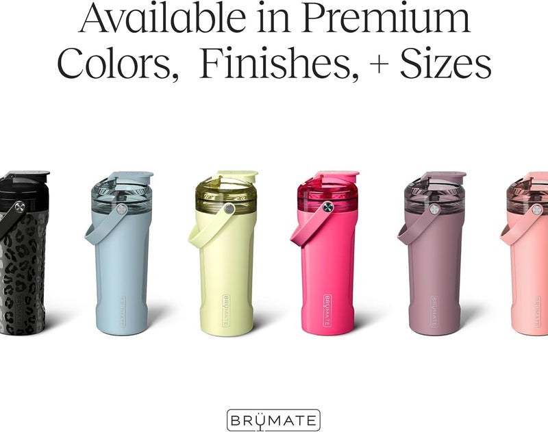 BrÃ¼Mate BrüMate MultiShaker Blender Shaker Bottle | 100% Leakproof Insulated Stainless Steel | Pre Workout and Protein Shaker Bottle for the Gym | 26oz (Prickly Pear) - Image 4