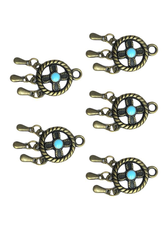 NIBEMINENT 5-Piece Ring Shaped Metal Pendent Set - Image 1