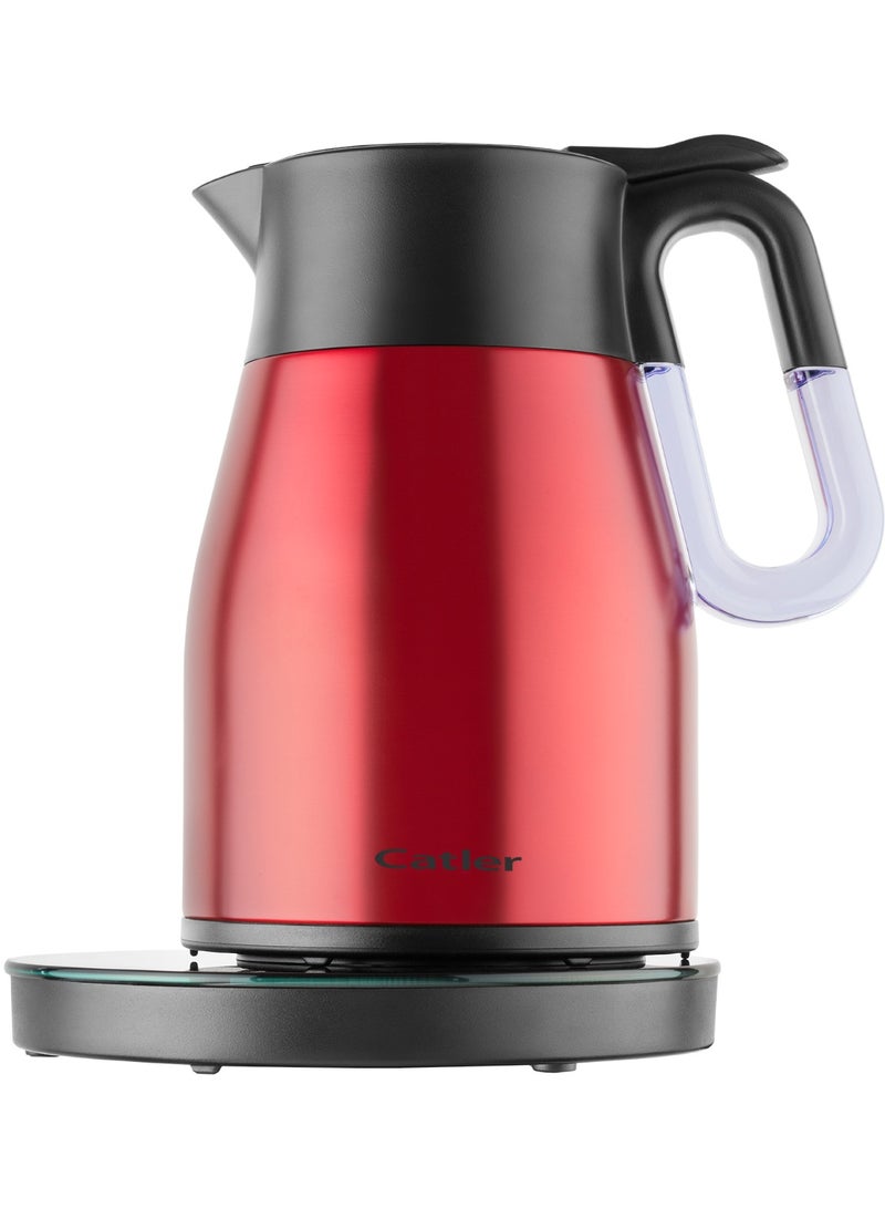 كاتلر Catler Electric Kettle 1.5L, KE 8120 Variable Temperature Vacuum – Stainless Steel Double Wall Thermal Kettle, 40–100°C Touch Control, STRIX Base, Auto Shut-Off, Cool Touch Exterior - Image 3