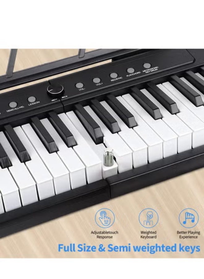 والالا لوحة مفاتيح بيانو رقمية كهربائية للمبتدئين مكونة من 88 مفتاحًا مع مفاتيح نصف مرجحة بالحجم الكامل، ودواسة استدامة، ومصدر طاقة، وحامل، وحقيبة حمل، وسماعات رأس - Image 2