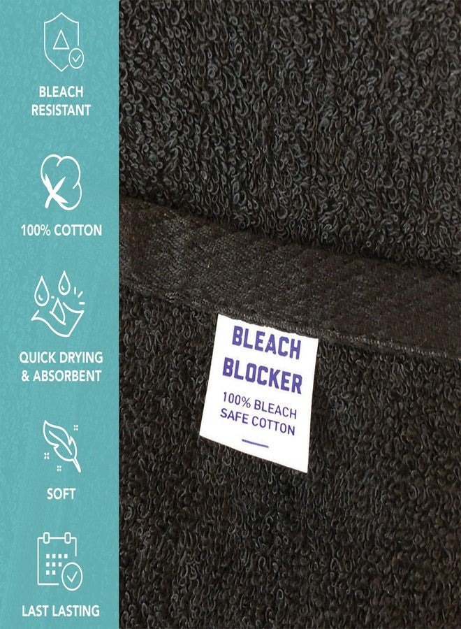 Arkwright, LLC Arkwright Bleach Proof Salon Towels - Pack of 12 - Highly Absorbent, 100% Cotton, Quick Dry Spa Face Towel for Hair Stylist, Barber, Pedicure, and Esthetician, 16 x 27 in, Black - Image 2