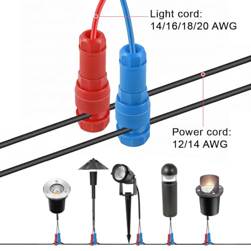 Serplex® 10Pcs Low Voltage Landscape Wire Connector Waterproof 12-18 AWG Light Cable Connectors for Outdoor LED Path Garden Lawn Lighting - Image 5