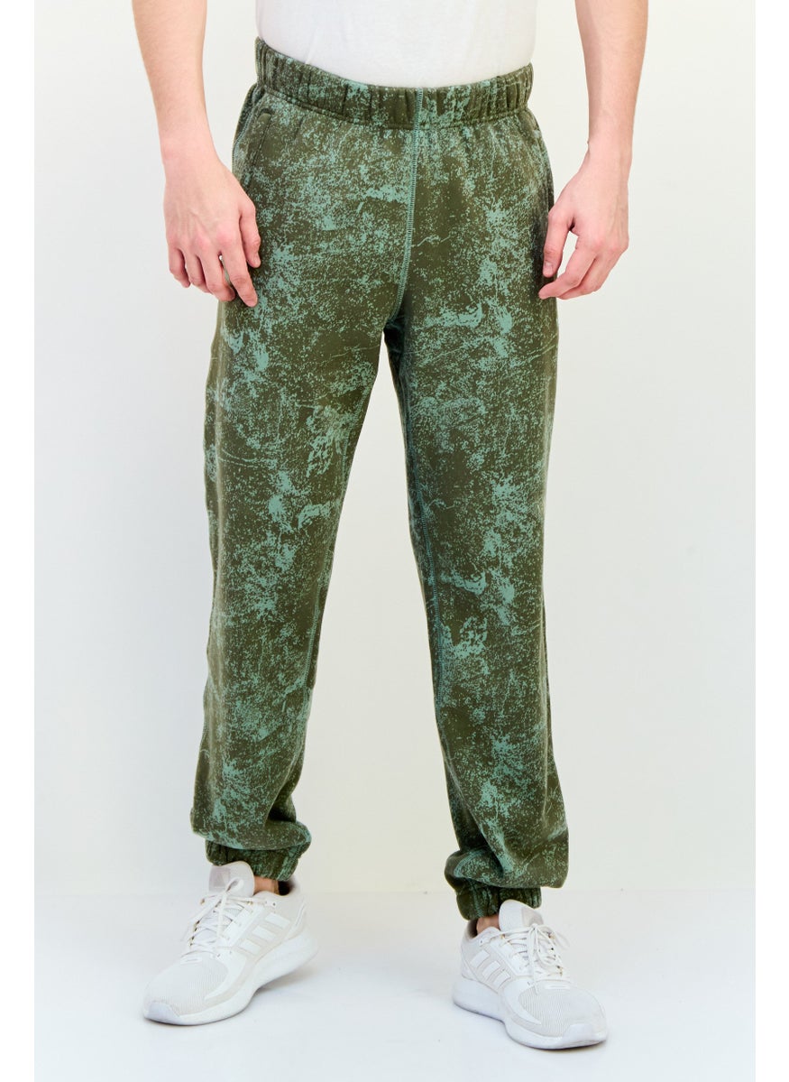adidas Originals Men Sportswear Fit Running Sweatpants, Olive  - Image 1