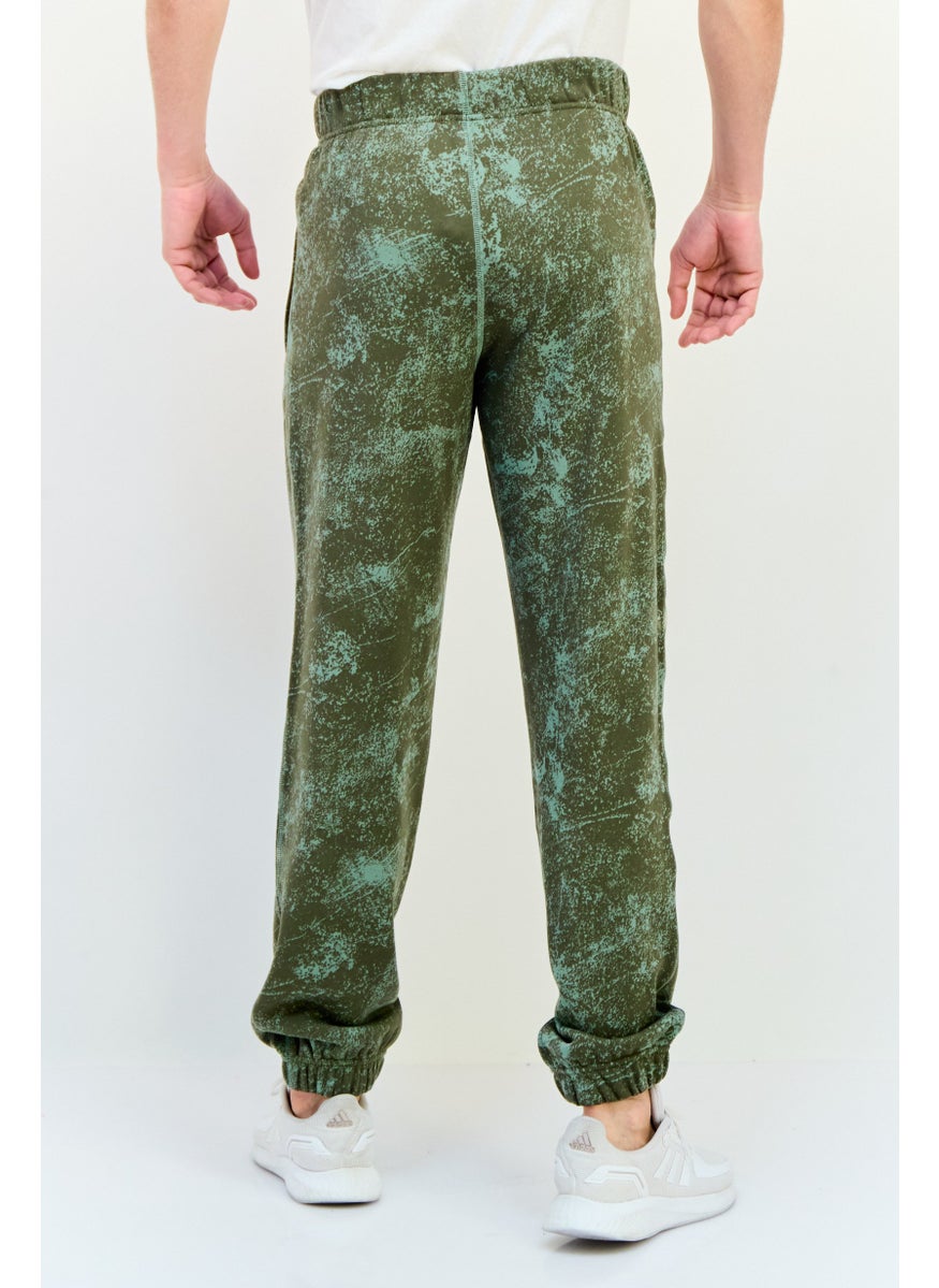 adidas Originals Men Sportswear Fit Running Sweatpants, Olive  - Image 4