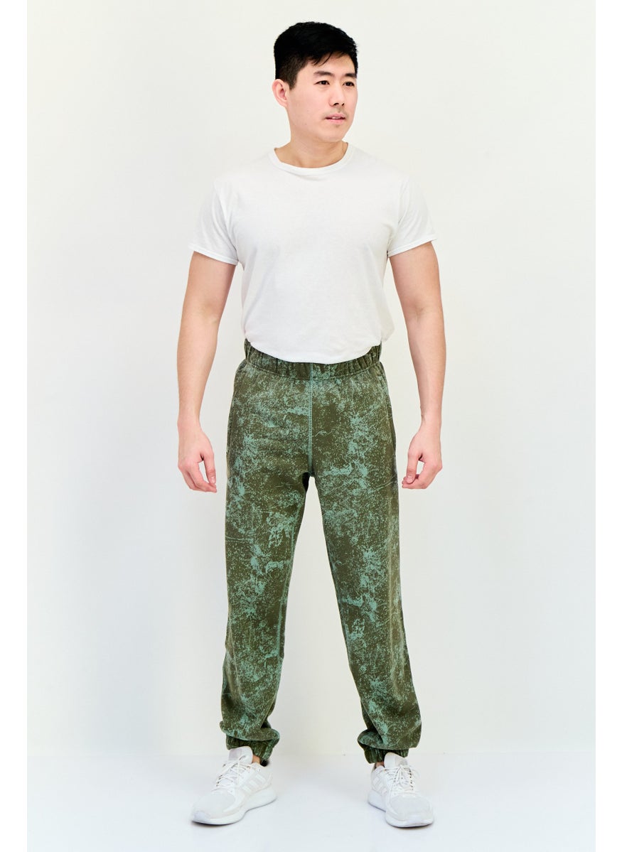 adidas Originals Men Sportswear Fit Running Sweatpants, Olive  - Image 3