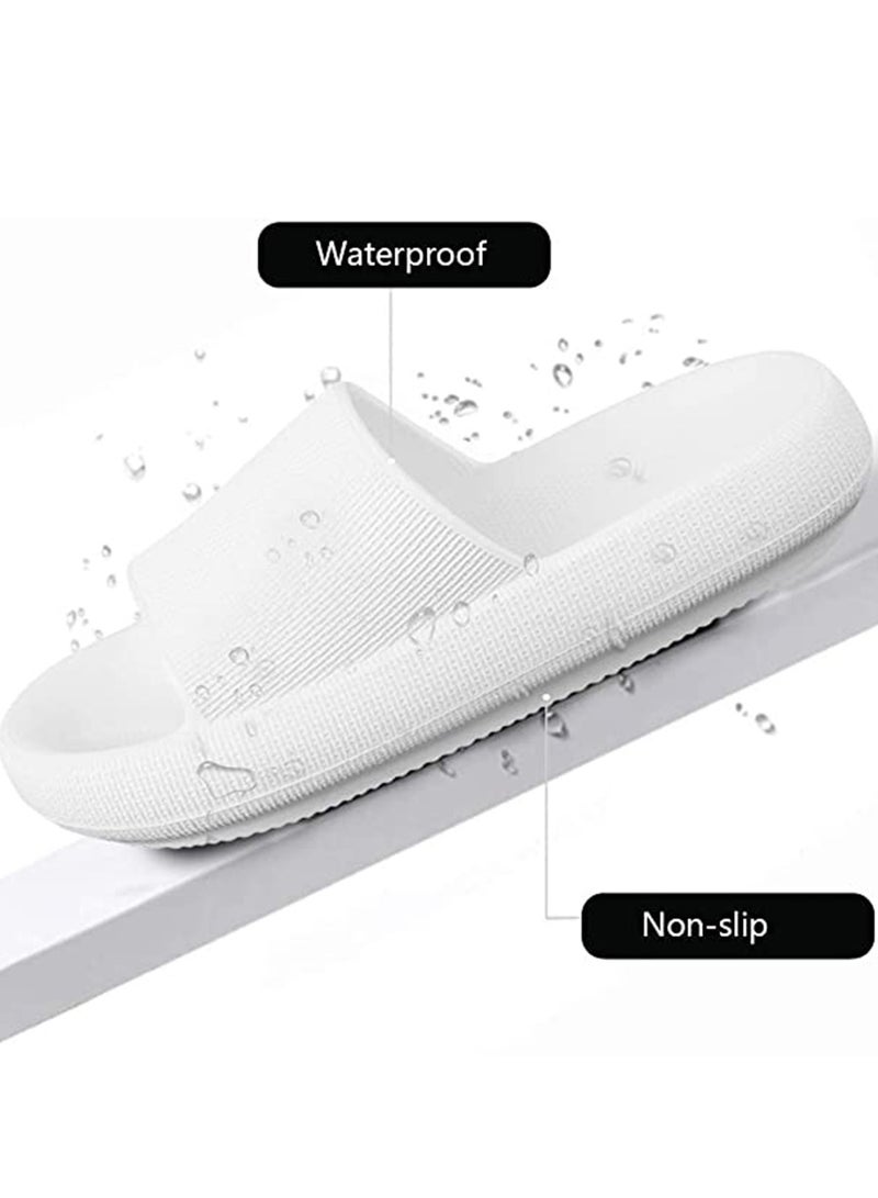 HomarKet Pillow Slippers Soft Shower Slippers for Women and Men Non Slip Quick Drying Shower Slides Bathroom Sandals with Ultra Cushion and Thick Sole - Image 3