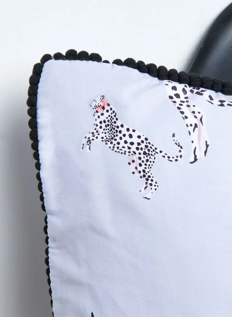 YVONNE ELLEN Mono Cheetah Cushion 45 X 45Cm