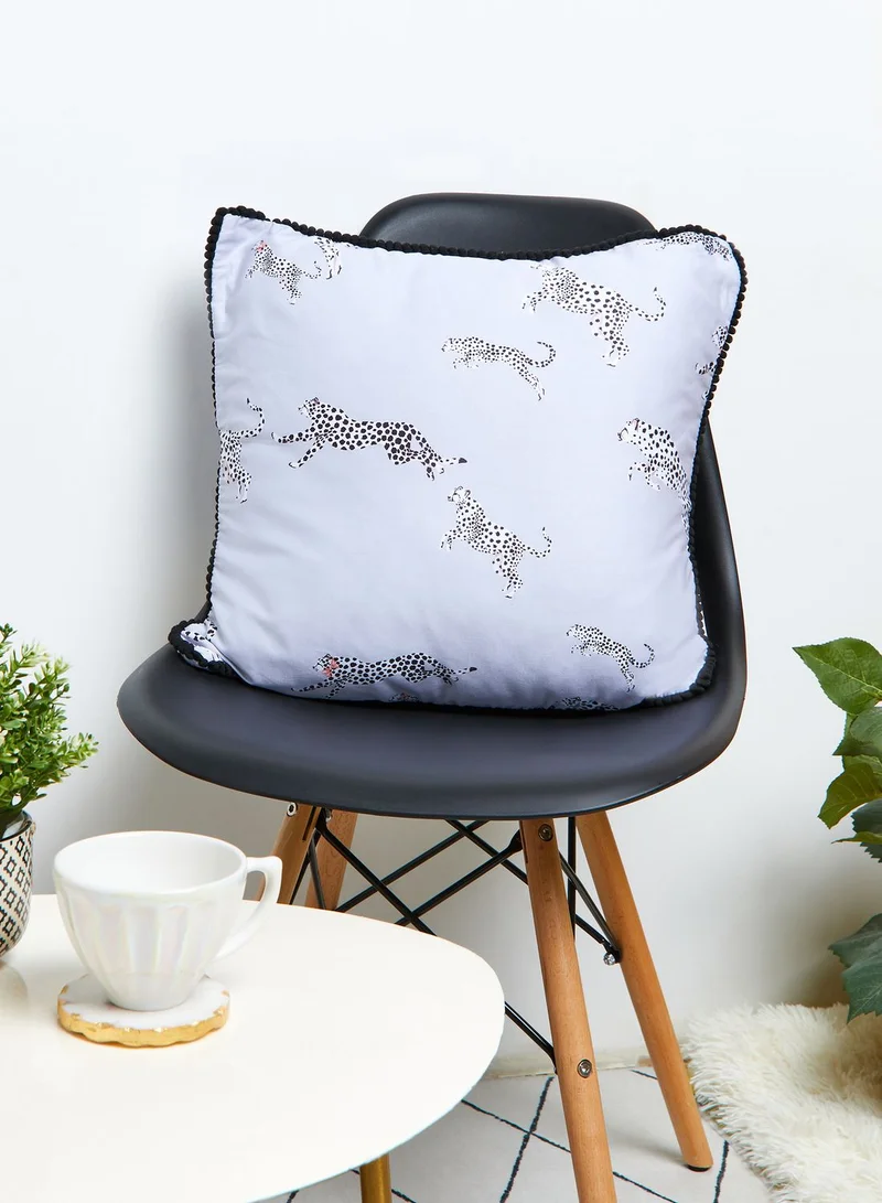 YVONNE ELLEN Mono Cheetah Cushion 45 X 45Cm
