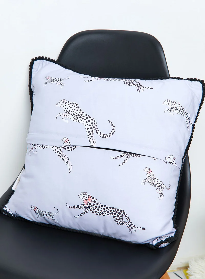 YVONNE ELLEN Mono Cheetah Cushion 45 X 45Cm