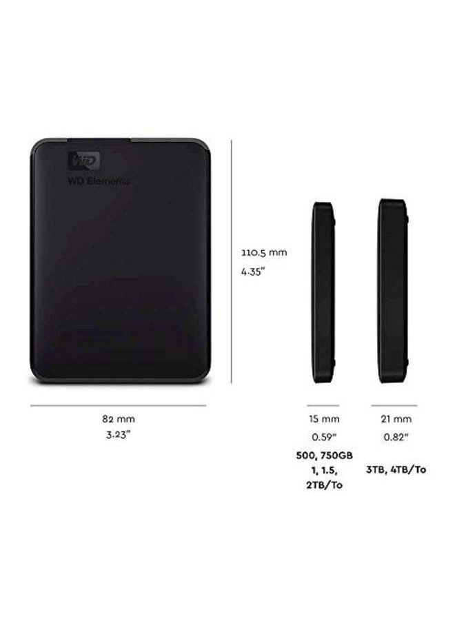 wdd - 2TB Elements Portable External Hard Drive sleek design Read Speed 480 MBps Write Speed 400 MBps USB 3.0  for Windows 10, Windows 8.1, Windows 7 WDBU6Y0020BBK-WESN 2 TB - Image 1