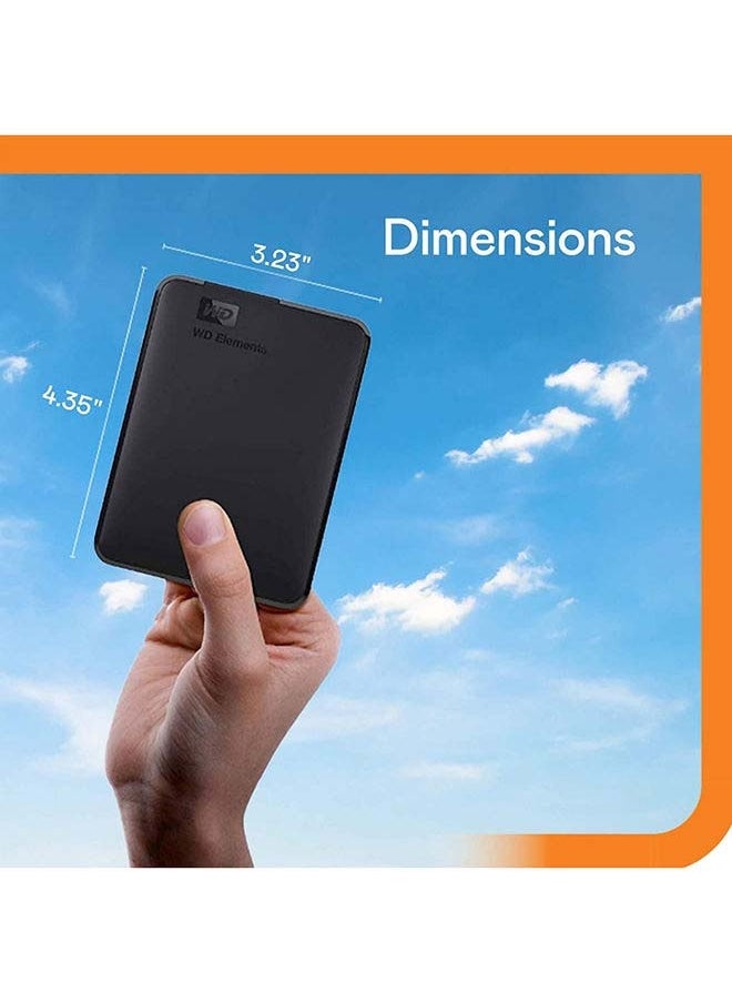 wdd - 2TB Elements Portable External Hard Drive sleek design Read Speed 480 MBps Write Speed 400 MBps USB 3.0  for Windows 10, Windows 8.1, Windows 7 WDBU6Y0020BBK-WESN 2 TB - Image 1