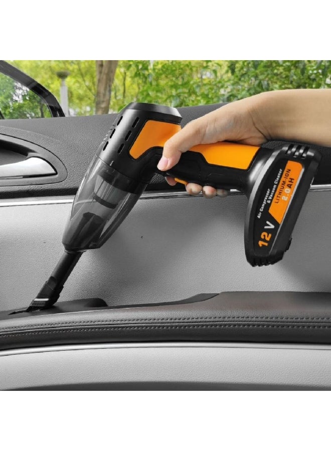 أوتو سمارت مكنسة كهربائية محمولة بضاغط هواء 12 فولت 4 في 1، برتقالي وأسود، 26 × 9 × 21 سم CT02223 - Image 5