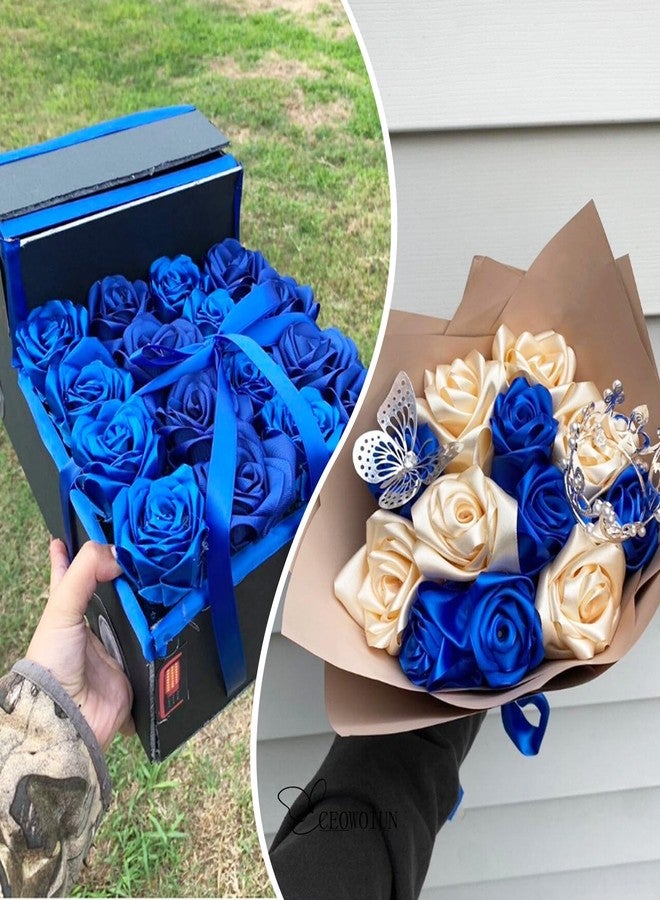 CEOWOIUN 7/8 in Blue Satin Ribbon 100Yards, Polyester Ribbon for Wedding,Hair String for Craft, Flower Bouquets,Gift Wrapping,Easter Graduation Decor - Image 4