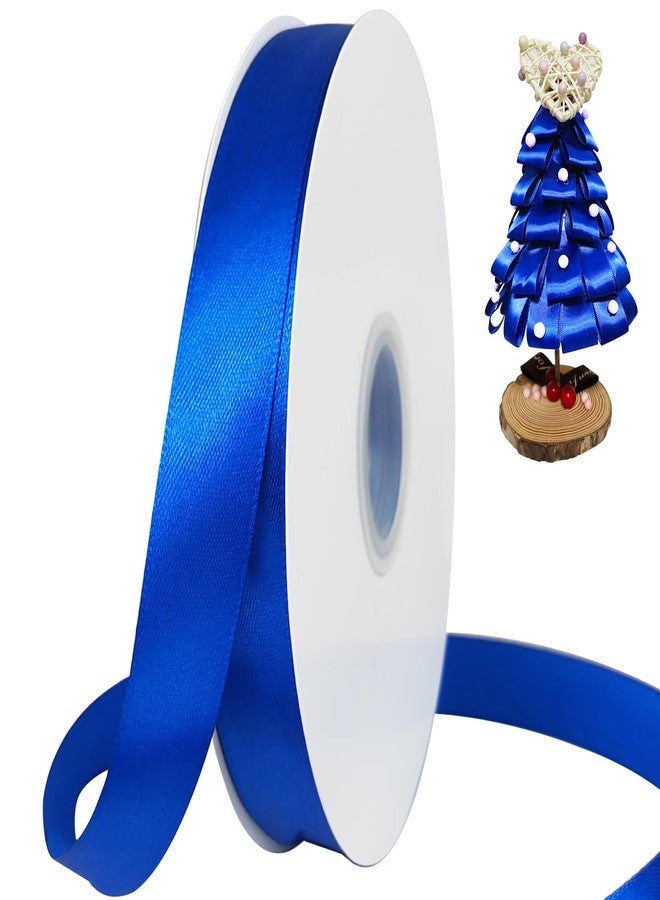 CEOWOIUN 7/8 in Blue Satin Ribbon 100Yards, Polyester Ribbon for Wedding,Hair String for Craft, Flower Bouquets,Gift Wrapping,Easter Graduation Decor - Image 1
