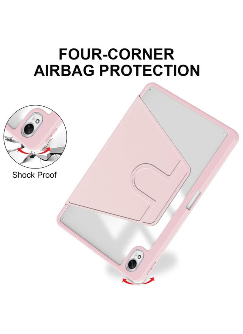 VKL - Hybrid Case Compatible with Huawei Matepad 11.5s 2024 Cover, Clear Acrylic Multi-Angle Hard PC Case with Pen Holder Protective Stand Cover Compatible with Huawei Matepad 11.5s 2024 (Pink) - Image 1