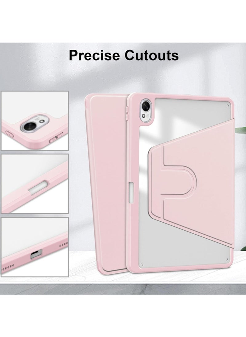 VKL - Hybrid Case Compatible with Huawei Matepad 11.5s 2024 Cover, Clear Acrylic Multi-Angle Hard PC Case with Pen Holder Protective Stand Cover Compatible with Huawei Matepad 11.5s 2024 (Pink) - Image 1