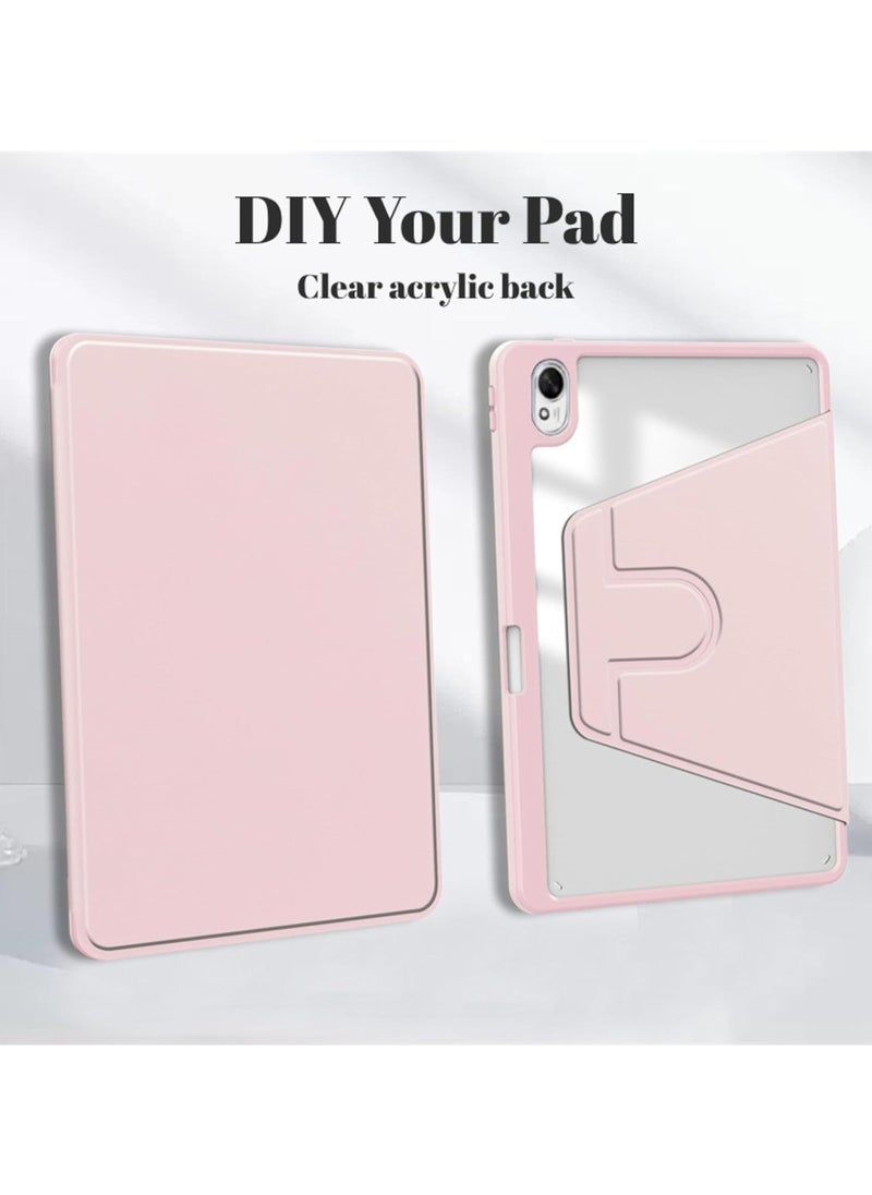 VKL - Hybrid Case Compatible with Huawei Matepad 11.5s 2024 Cover, Clear Acrylic Multi-Angle Hard PC Case with Pen Holder Protective Stand Cover Compatible with Huawei Matepad 11.5s 2024 (Pink) - Image 1