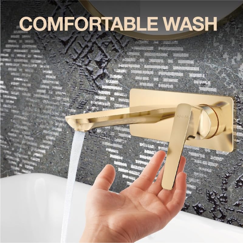 KOHLER ALEO+ Wall-Mount Basin Mixer in French Gold Finish - Image 5