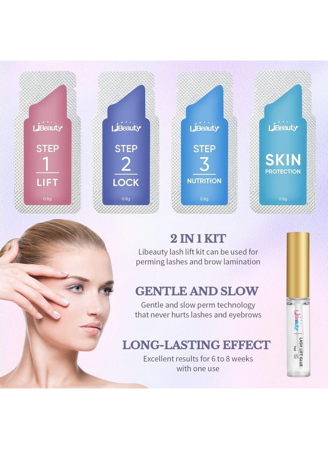 Libeauty - Eyelash Lift Kit And Brow Lamination 2 In 1 Kit Lash Perm Lotion Sachet Disposable Quick Curling Perming Use At Home Or Salon Lash Lifting Systemupdated Version - Image 1