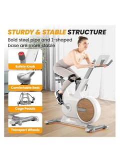 Cool Baby Style Indoor Magnetic Spinning Bike with Bluetooth App Home Office Fitness Bike Training Electric Magnetic Tablet Holder  - Image 3