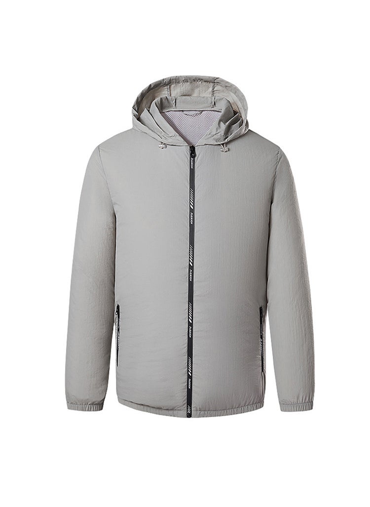 Summer Cooling Fan Jacket for Outdoor Fishing Light gray (without accessories) 