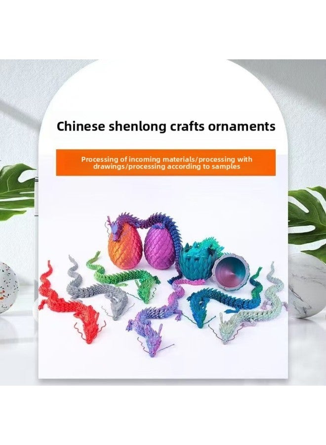 3D Printing Dragon Chinese Dragon Shenlong Crafts Ornaments Internet Celebrity Hand-made Car Ornaments Joint Dragon-Colour:Grey-Size:45CM - Image 2