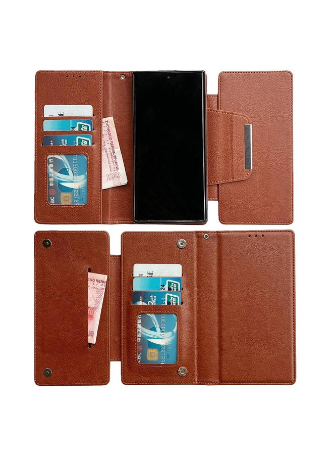 اس-توب جراب هاتف جلدي متعدد الوظائف مزود بمحفظة لـ 7 بطاقات لهاتف Google Pixel 9 Pro XL - Image 3