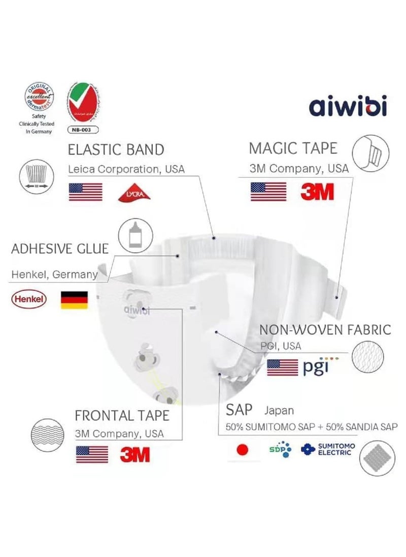 aiwibi Newborn Premium Diapers - 2-5 kg - Size 1 - 22pcs  - Image 4