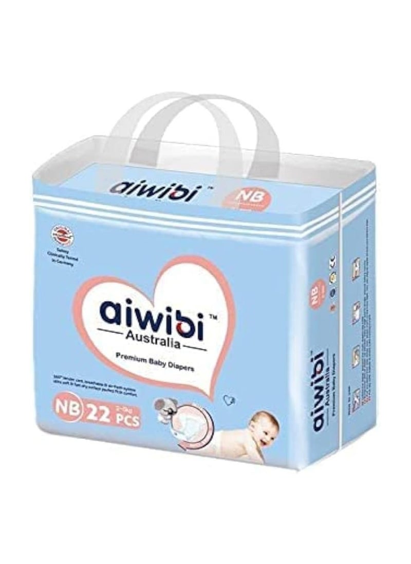 aiwibi Newborn Premium Diapers - 2-5 kg - Size 1 - 22pcs  - Image 1