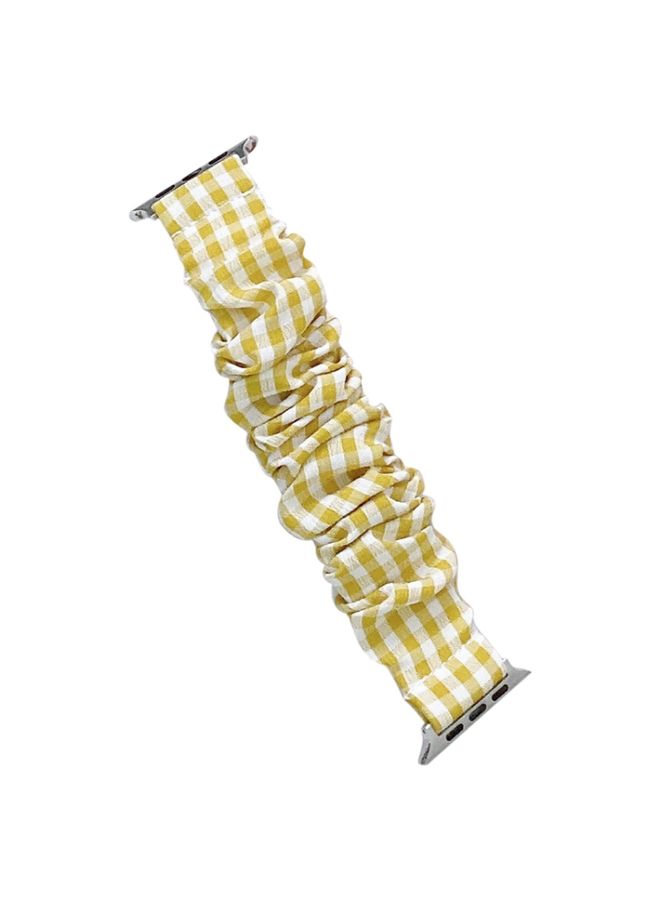 Replacement Strap Single Loop Elasticity Cloth Grid Watch Band For Apple Watch Series 9&8&7 41mm / SE 3&SE 2&6&SE&5&4 40mm / 3&2&1 38mm C