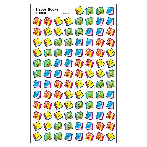 Trend Enterprises Trend Happy Books superShapes Stickers Classroom Incentives 800 Count - Image 1