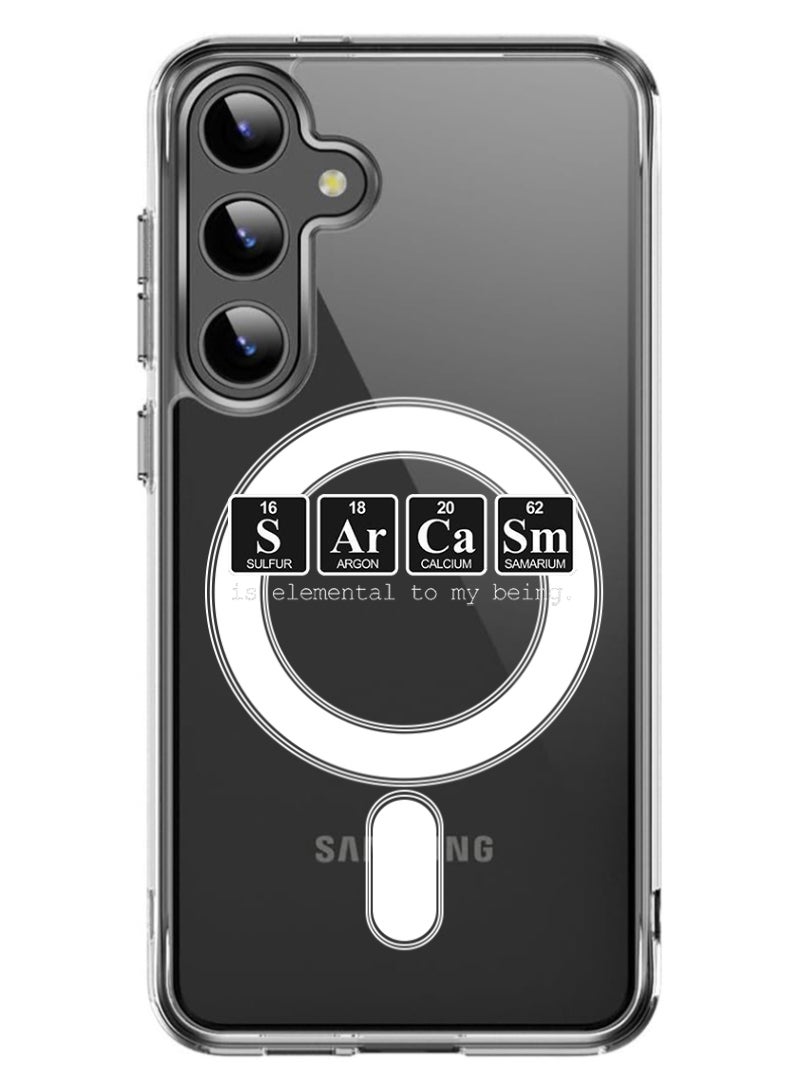 Theodor Magnetic Case for Samsung Galaxy S24 6.2-inch Compatible with MagSafe Wireless Charging, Shockproof Phone Bumper Cover Sarcasm copy - Image 1