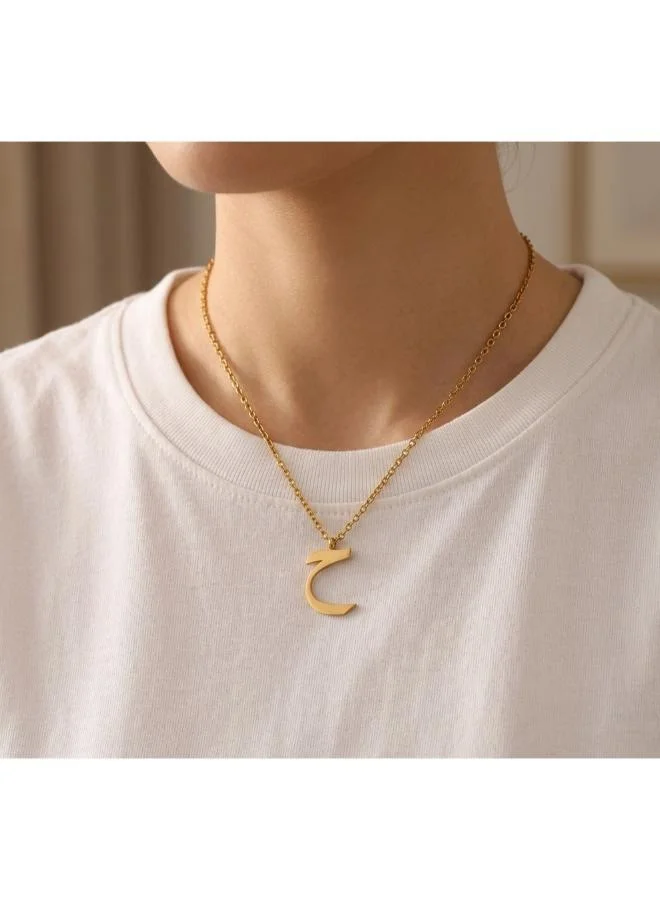 Rovaux  Arabic Letter 'Haa' Necklace 18k Gold Plated for Women | Best Price UAE