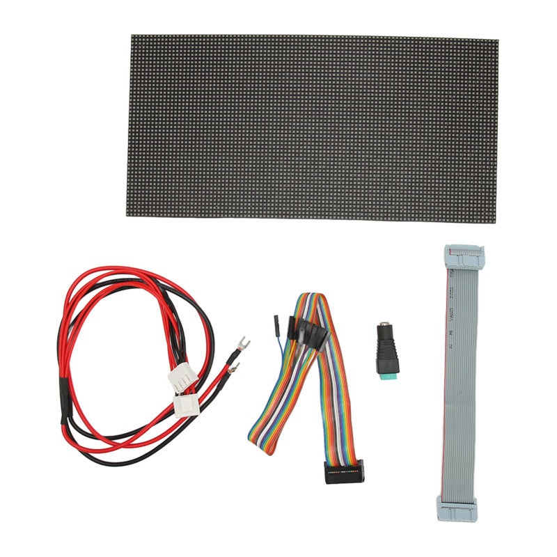 ويف شير لوحة مصفوفة LED مقاس 96×48 بحجم 240×120 مم، شاشة مرنة ABS بالألوان الكاملة - لوحة مصفوفة LED RGB قابلة لتعديل السطوع - واجهتان من نوع HUB75 لتطبيقات سطح المكتب والجدار للاستخدام الشخصي (DIY) - Image 1