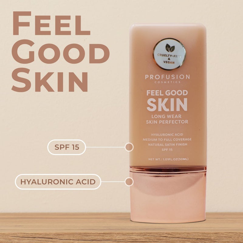 Profusion Cosmetics Lightweight Liquid Foundation for a Flawless and Elegant Radiance, Breathable Makeup that Improves Uneven Skin Tone, Vegan & Cruelty-Free - Light 3 - Image 2