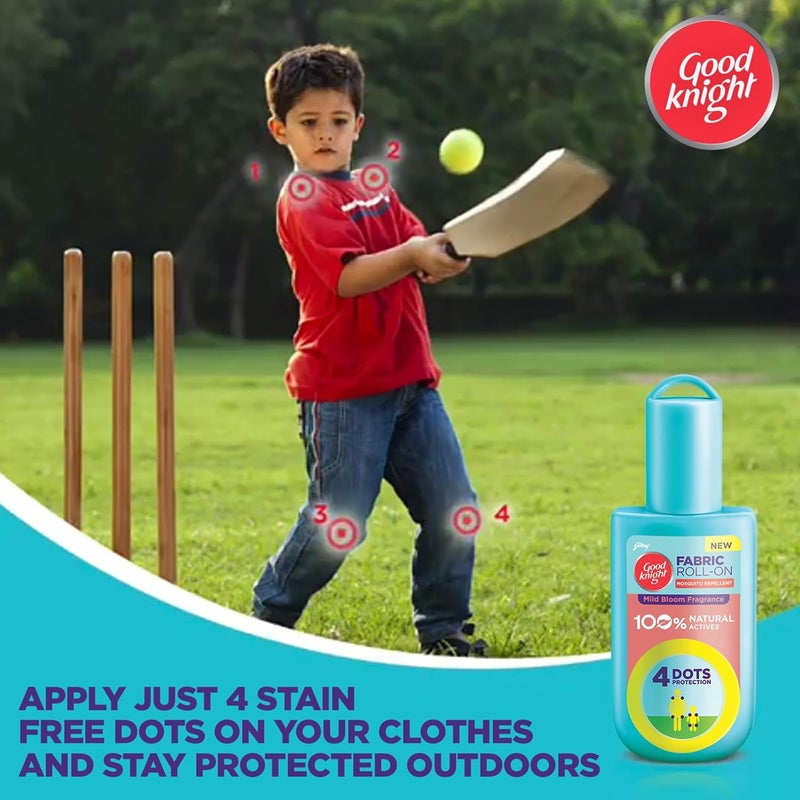 Good Knight 100% Natural Mosquito Repellent Fabric Roll-On | Paediatrician Certified | 8-Hour Protect | Mild Bloom - 8 Ml, Oil - Image 5