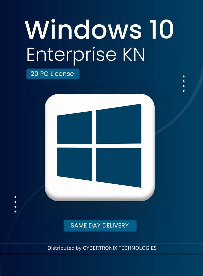 Microsoft Windows 10 Enterprise KN | 20 PC License | Digital License | SAME DAY DELIVERY
